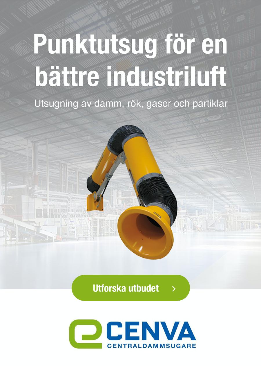 Cenva banner - Punktutsug, svetsutsug och avgasutsug